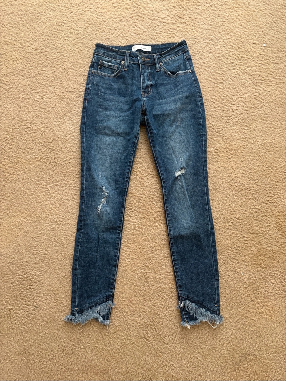KanCan Skinny Jeans with Frayed Hem